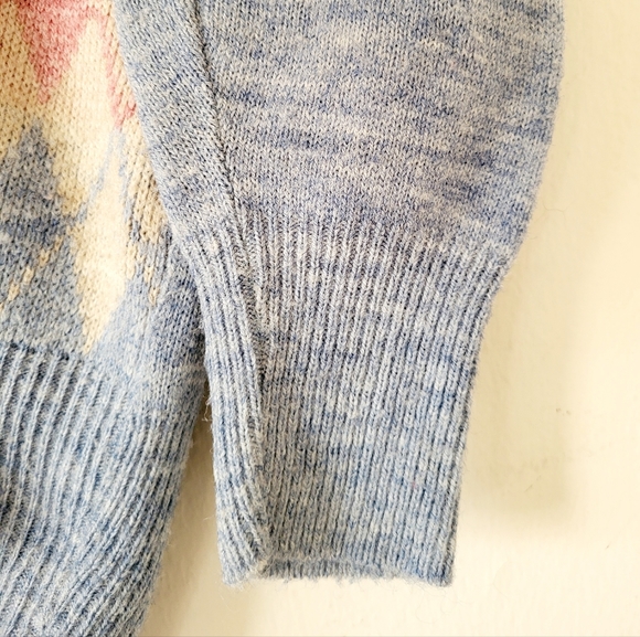 Vintage Nancy Bossio Argyle Button Front Cardigan Sweater Size XS/S - Picture 4 of 14